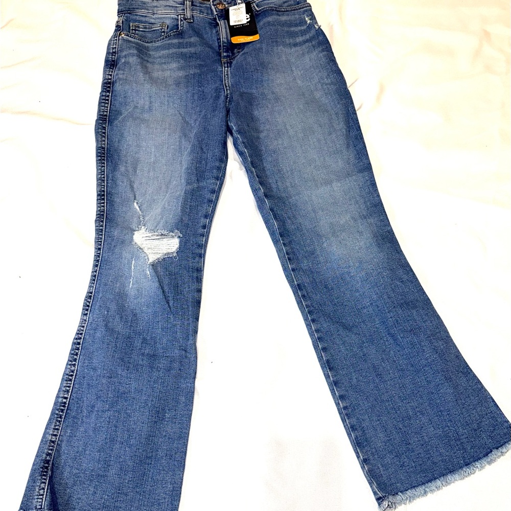 Lee Women's Distressed Flare Denim Jeans